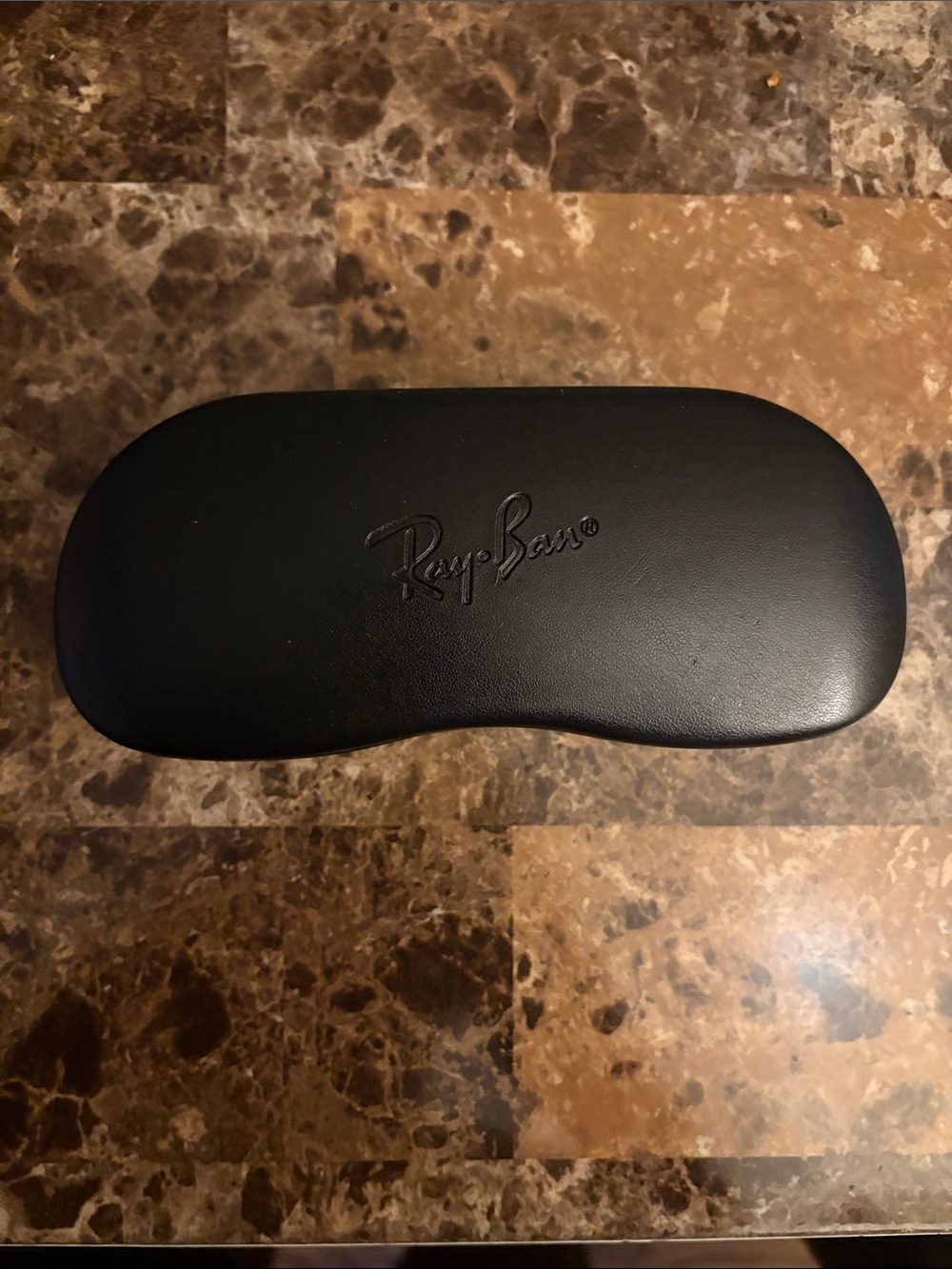 Ray-Ban Black Hard Sunglasses Case with Embossed Logo